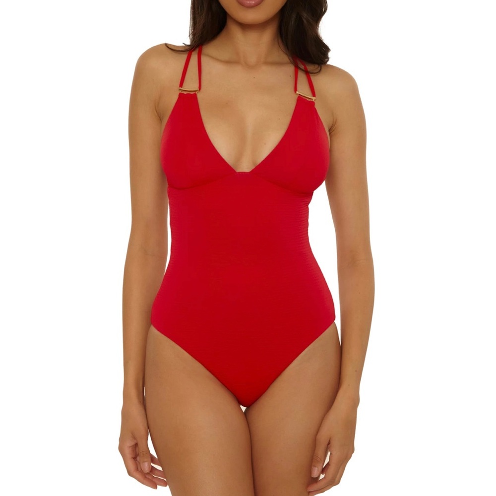 BECCA BY REBECCA VIRTUE Abigail One Piece Swimsuit, Apple, Medium